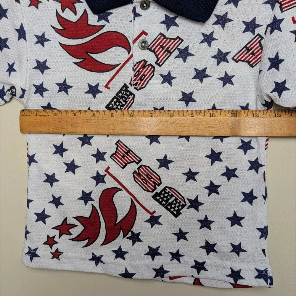 Vintage 1996 Atlanta Olympics Team USA All‎ Over Print Polo Shirt Youth Small